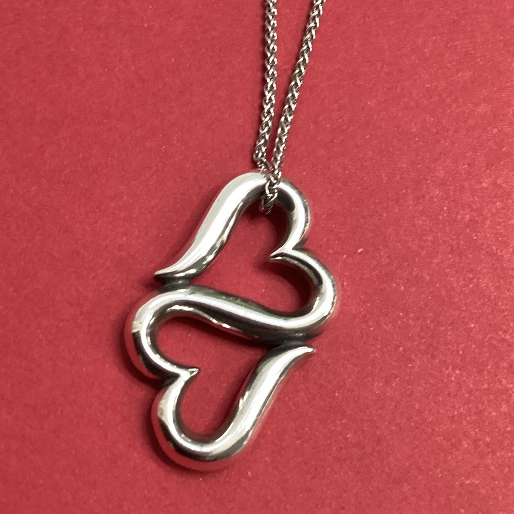 James Avery Silver Heart Pendant Necklace